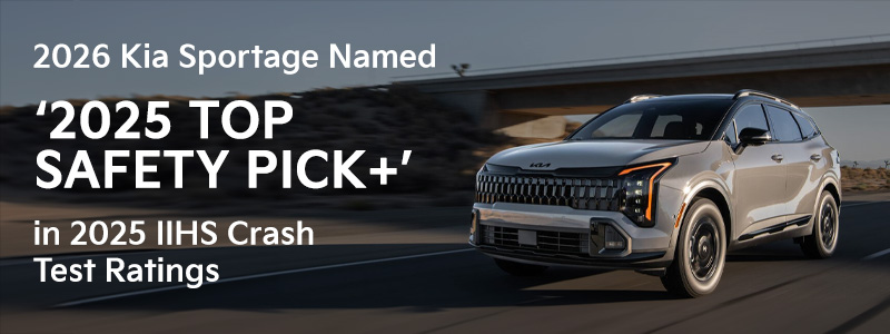 2026 Kia Sportage earns the IIHS TOP SAFETY PICK+ rating