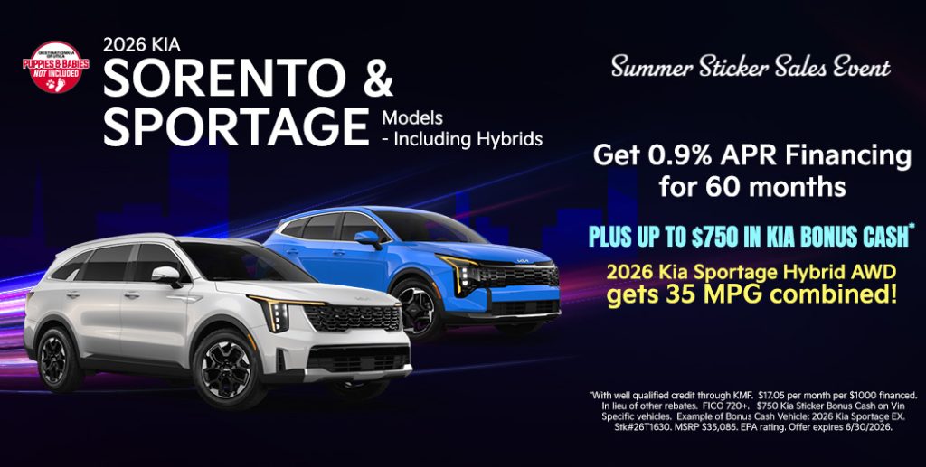 2026 Kia Sorento and 2026 Kia Sportage Models – Including Hybrids