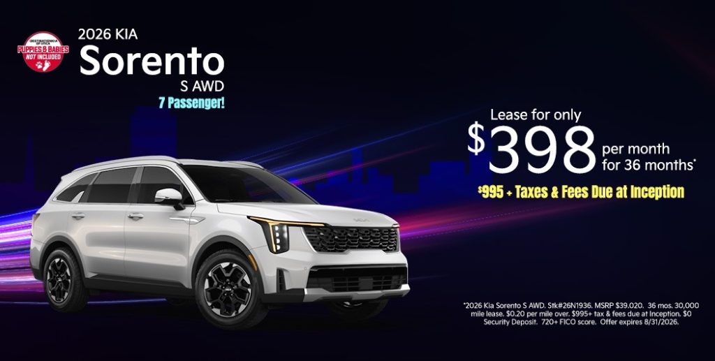 2026 Kia Sorento S AWD