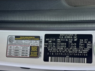 2026 Kia Sorento S