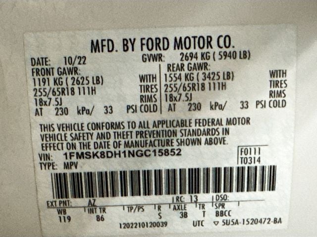 2022 Ford Explorer XLT