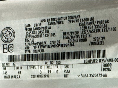 2019 Ford F-150 Lariat