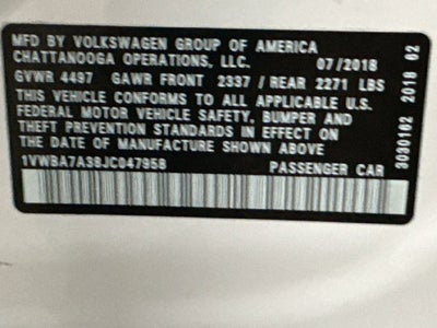 2018 Volkswagen Passat Base