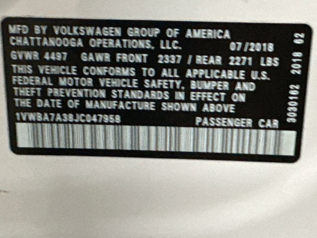 2018 Volkswagen Passat Base