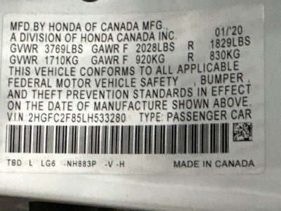 2020 Honda Civic Sport