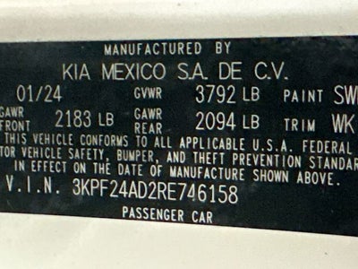 2024 Kia Forte LXS