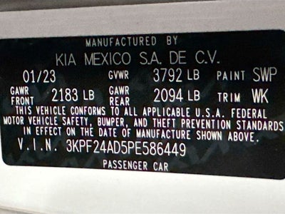 2023 Kia Forte LXS
