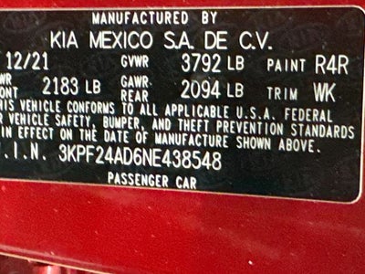 2022 Kia Forte LXS