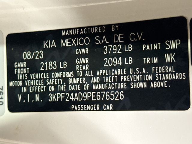 2023 Kia Forte LXS