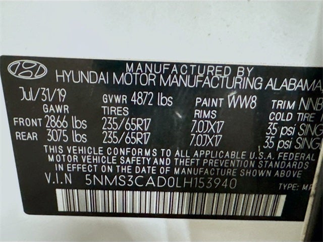 2020 Hyundai Santa Fe SEL