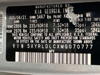 2021 Kia Sorento S