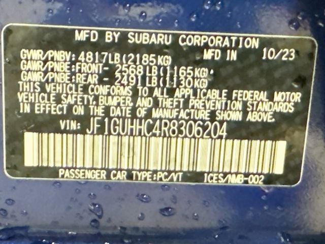 2024 Subaru Impreza 2.5RS