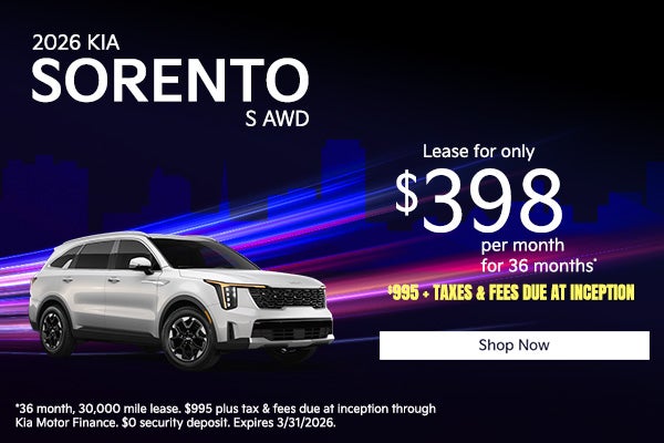 2026 Kia Sorento S All Wheel Drive