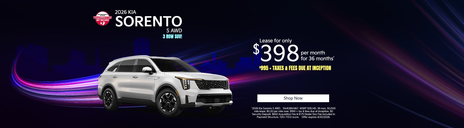 2026 Kia Sorento S All Wheel Drive