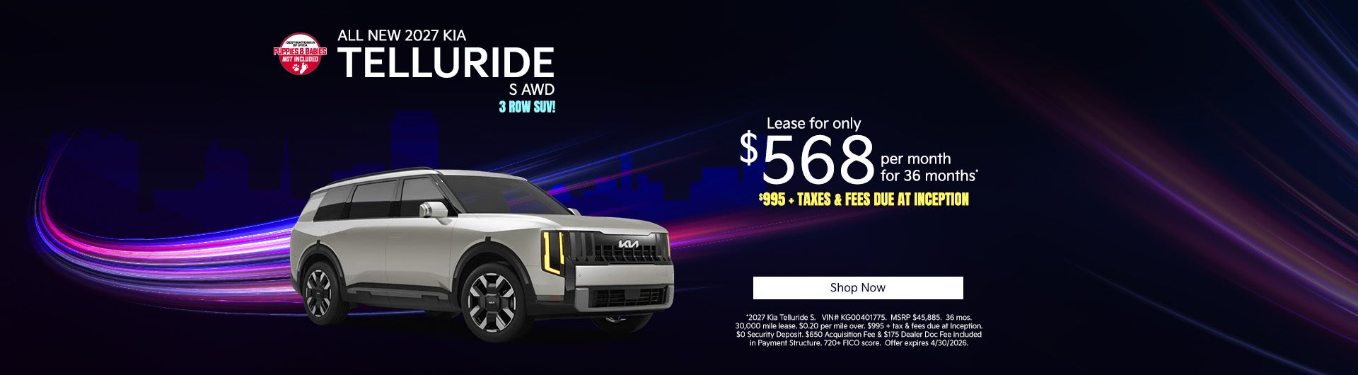 2027 Kia Telluride S All Wheel Drive