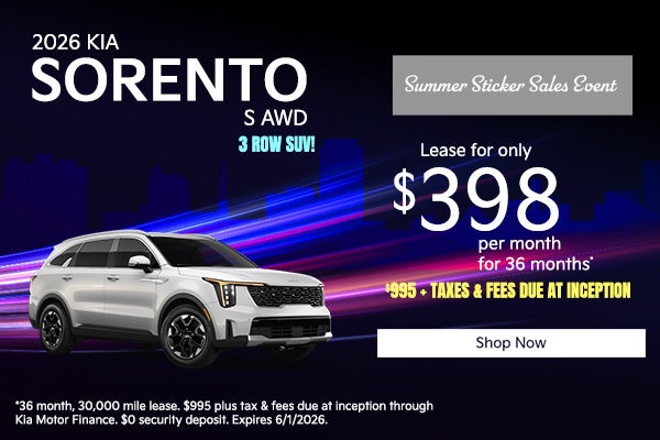 2026 Kia Sorento S All Wheel Drive