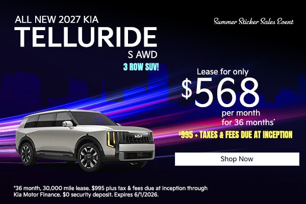 2027 Kia Telluride S All Wheel Drive