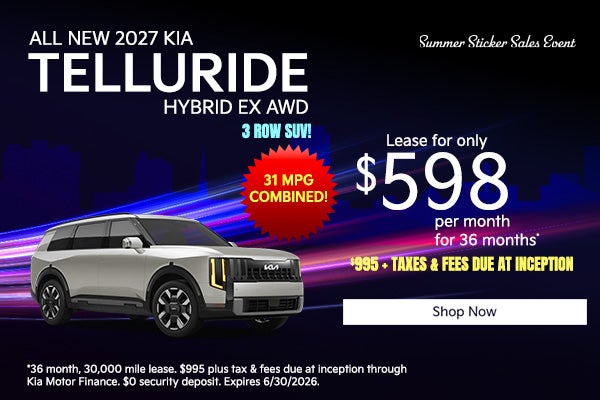 All New 2027 Kia Telluride Hybrid EX All Wheel Drive