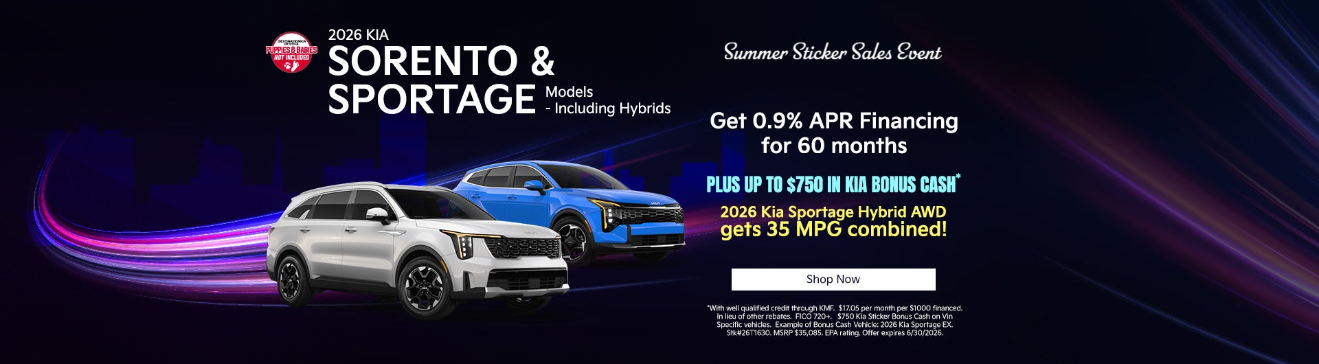 2026 Kia Sorentos and 2026 Kia Sportages - Including Hybrids