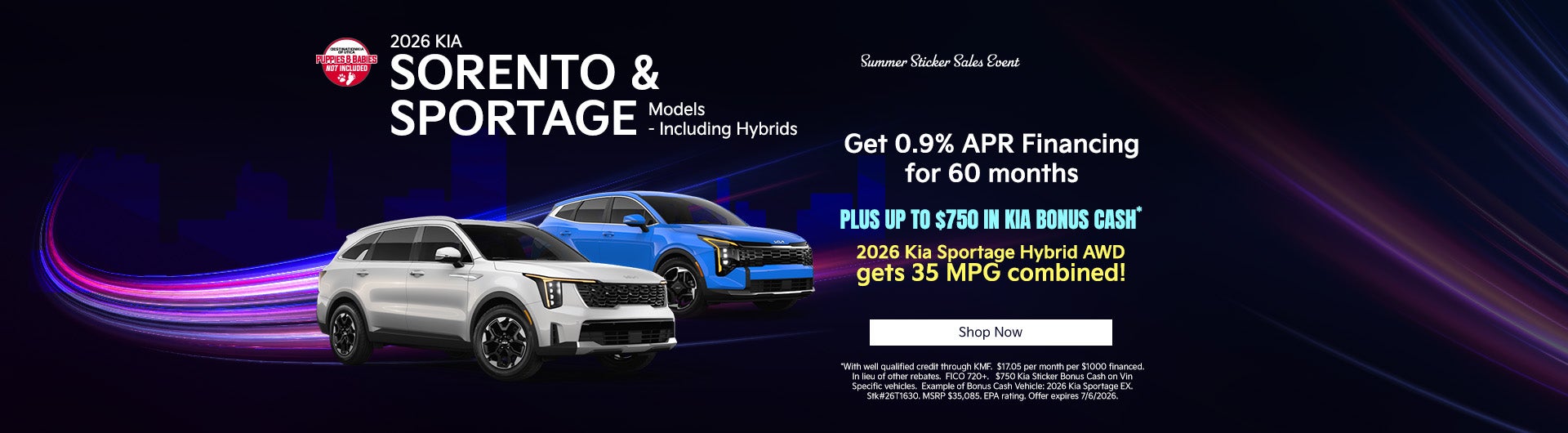 2026 Kia Sorentos and 2026 Kia Sportages - Including Hybrids