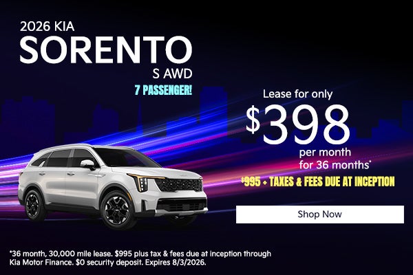 2026 Kia Sorento S All Wheel Drive