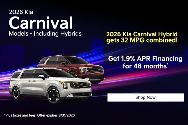 2026 Kia Carnivals - Including Hybrids!